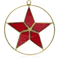 Capiz-Muschel-Messinganhänger Capiz-Muschel-Messinganhänger