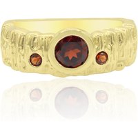 Mosambik-Granat-Silberring (MONOSONO COLLECTION) Mosambik-Granat-Silberring (MONOSONO COLLECTION)