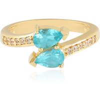 Blauer Apatit-Silberring Blauer Apatit-Silberring