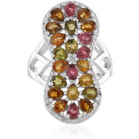 Brasilianischer Turmalin-Silberring Brasilianischer Turmalin-Silberring