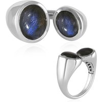 Blauer Maniry-Labradorit-Silberring (KM by Juwelo) Blauer Maniry-Labradorit-Silberring (KM by Juwelo)