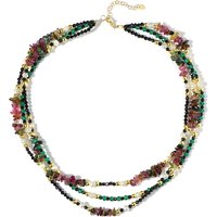 Edelstein-Silberhalskette Edelstein-Silberhalskette