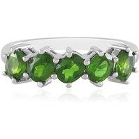 Russischer Diopsid-Silberring Russischer Diopsid-Silberring