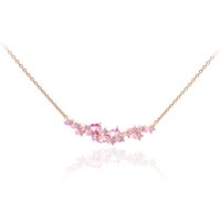 Pinkfarbener Saphir-Silbercollier Pinkfarbener Saphir-Silbercollier