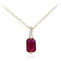 AAA-Mosambik-Rubin-Goldhalskette AAA-Mosambik-Rubin-Goldhalskette