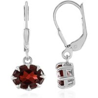 Mosambik-Granat-Silberohrringe Mosambik-Granat-Silberohrringe