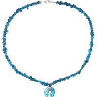 Neonblauer Apatit-Silberhalskette (Riya) Neonblauer Apatit-Silberhalskette (Riya)