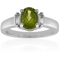Burmesischer Peridot-Silberring Burmesischer Peridot-Silberring