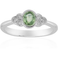 Grüner Tuléar-Saphir-Silberring (Pallanova) Grüner Tuléar-Saphir-Silberring (Pallanova)