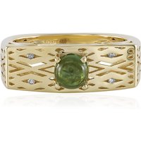 Brasilianischer Grüner Turmalin-Goldring (Ornaments by de Melo) Brasilianischer Grüner Turmalin-Goldring (Ornaments by de Melo)
