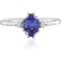 AAA-Tansanit-Platinring AAA-Tansanit-Platinring