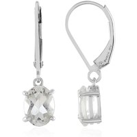Weißer Topas-Silberohrringe Weißer Topas-Silberohrringe