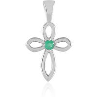 Russischer Smaragd-Silberanhänger Russischer Smaragd-Silberanhänger