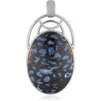 Versteinertes Jambi-Palmenholz-Silberanhänger (Bali Barong) Versteinertes Jambi-Palmenholz-Silberanhänger (Bali Barong)