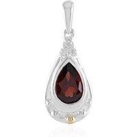 Mosambik-Granat-Silberanhänger mit Gold (Granulieren) Mosambik-Granat-Silberanhänger mit Gold (Granulieren)