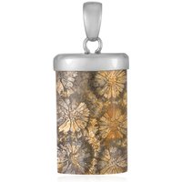 Versteinerte Koralle-Silberanhänger (Bali Barong) Versteinerte Koralle-Silberanhänger (Bali Barong)