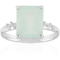 Aqua-Chalzedon-Silberring Aqua-Chalzedon-Silberring