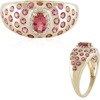 Nigerianischer Pinkfarbener Turmalin-Goldring (Adela Gold) Nigerianischer Pinkfarbener Turmalin-Goldring (Adela Gold)