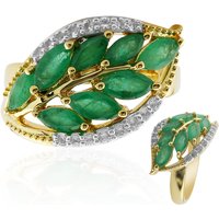 Indischer Smaragd-Silberring Indischer Smaragd-Silberring