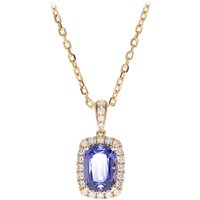 AAA-Tansanit-Goldhalskette (CIRARI) AAA-Tansanit-Goldhalskette (CIRARI)