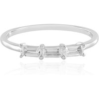 Weißer Topas-Silberring Weißer Topas-Silberring