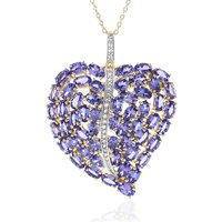 Tansanit-Silberhalskette Tansanit-Silberhalskette