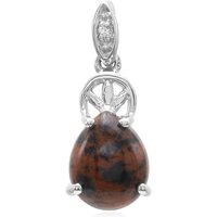 Mahagoni-Obsidian-Silberanhänger Mahagoni-Obsidian-Silberanhänger