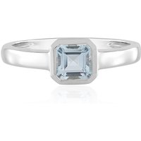 Brasilianischer Aquamarin-Silberring Brasilianischer Aquamarin-Silberring