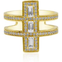 Weißer Topas-Silberring Weißer Topas-Silberring