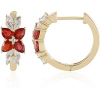 Tansania-Rubin-Goldohrringe Tansania-Rubin-Goldohrringe