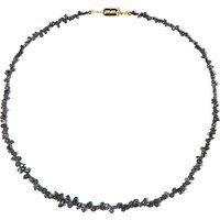 Schwarzer Diamant-Silberhalskette (Adela Silber) Schwarzer Diamant-Silberhalskette (Adela Silber)