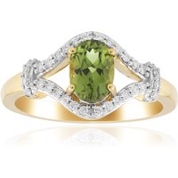 Grüner Madagaskar-Diopsid-Goldring Grüner Madagaskar-Diopsid-Goldring