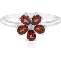 Mosambik-Granat-Silberring Mosambik-Granat-Silberring