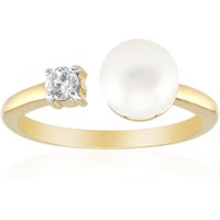 Weiße Süßwasserzuchtperlen-Silberring (TPC) Weiße Süßwasserzuchtperlen-Silberring (TPC)