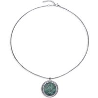 Brasilianischer Smaragd-Edelstahlhalskette Brasilianischer Smaragd-Edelstahlhalskette