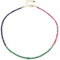 Edelstein-Silberhalskette Edelstein-Silberhalskette