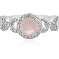 Rosenquarz-Silberring Rosenquarz-Silberring