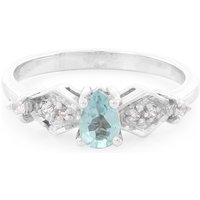 Grüner Fluorapatit-Silberring Grüner Fluorapatit-Silberring