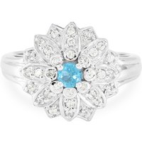 Neonblauer Apatit-Silberring Neonblauer Apatit-Silberring