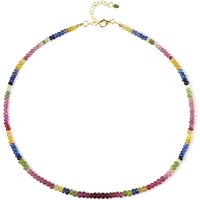 Madagaskar-Saphir-Silberhalskette Madagaskar-Saphir-Silberhalskette