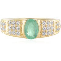 Russischer Smaragd-Silberring (Adela Silber) Russischer Smaragd-Silberring (Adela Silber)