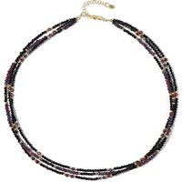 Edelstein-Silberhalskette Edelstein-Silberhalskette