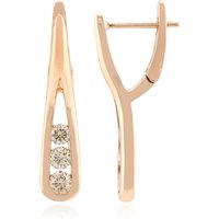 SI1 Argyle-Rose de France-Brillant-Goldohrringe (Annette) SI1 Argyle-Rose de France-Brillant-Goldohrringe (Annette)