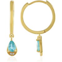 Blauer Apatit-Silberohrringe Blauer Apatit-Silberohrringe