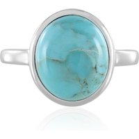 Blauer Kingman Mohave-Türkis-Silberring Blauer Kingman Mohave-Türkis-Silberring