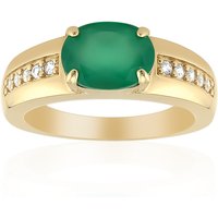 Grüner Achat-Silberring Grüner Achat-Silberring