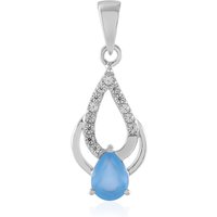 Blauer Onyx-Silberanhänger Blauer Onyx-Silberanhänger