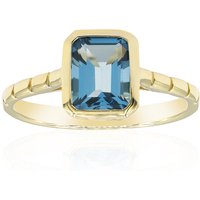 Londonblauer Topas-Goldring Londonblauer Topas-Goldring