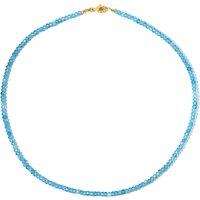 Himmelblauer Topas-Silberhalskette Himmelblauer Topas-Silberhalskette