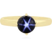 Blauer Stern-Saphir-Goldring Blauer Stern-Saphir-Goldring
